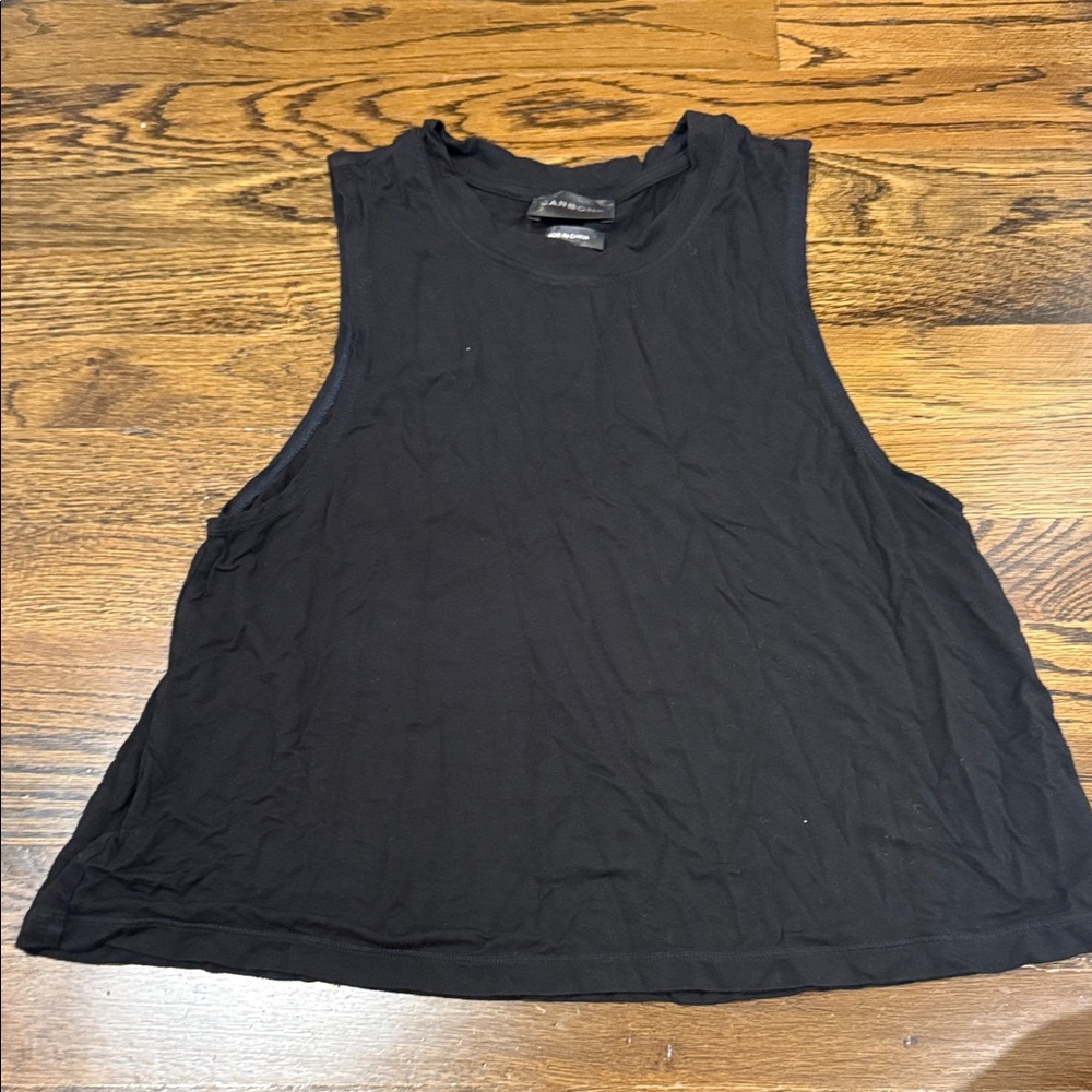 Carbon 38 Black Sleeveless Top — S